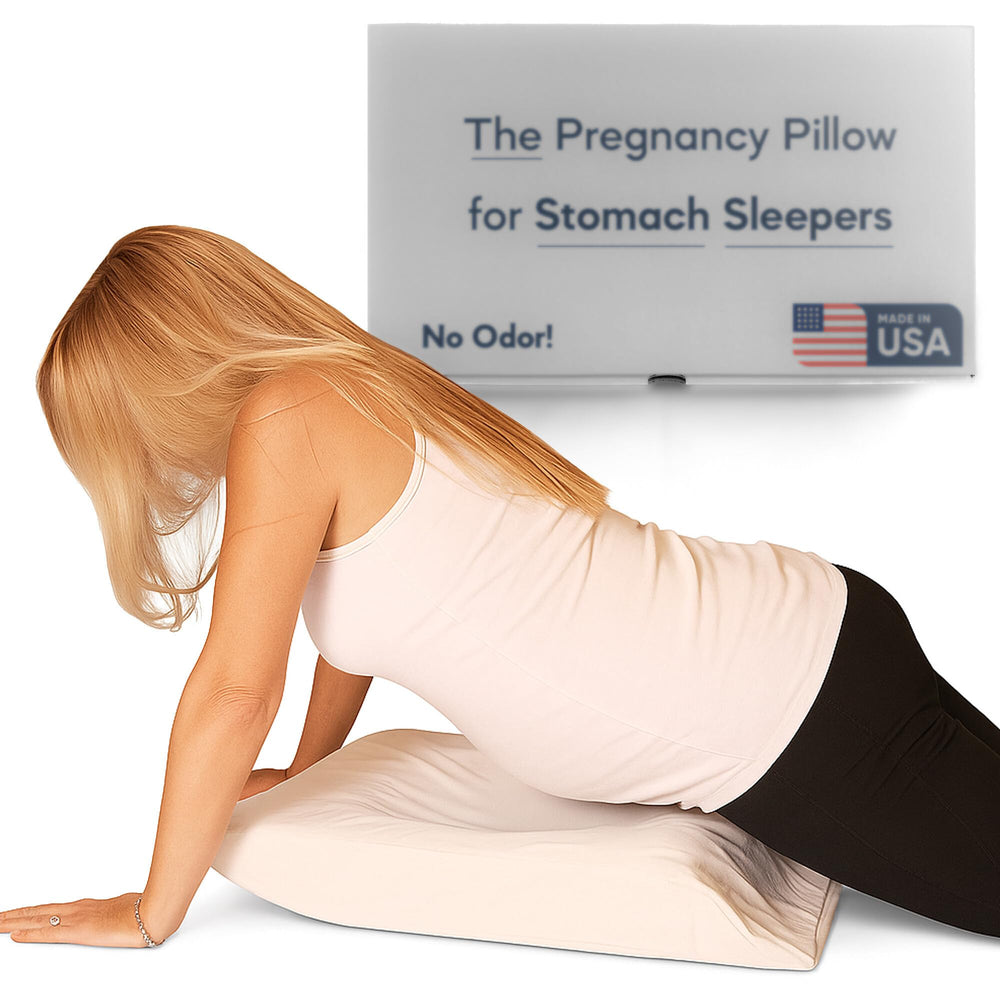 Belly Baby Breast Pillow enables comfy belly-down sleeping for pregnant moms
