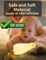 BemeedLigt baby duck lamp demonstrates dimmable brightness for gentle night use.