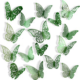 Bememo 3D butterfly wall decal 8 cm, style A, adds shimmering focal point to walls.
