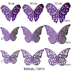 Bememo butterfly wall stickers for smooth surfaces for easy application.