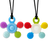 BEMEI Seeway chew necklace in soft silicone supports sensory exploration and calm focus.