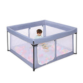Bend River portable playpen with padded floor for safe indoor exploration