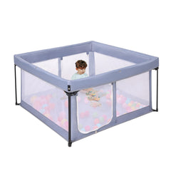 Bend River portable playpen with padded floor for safe indoor exploration