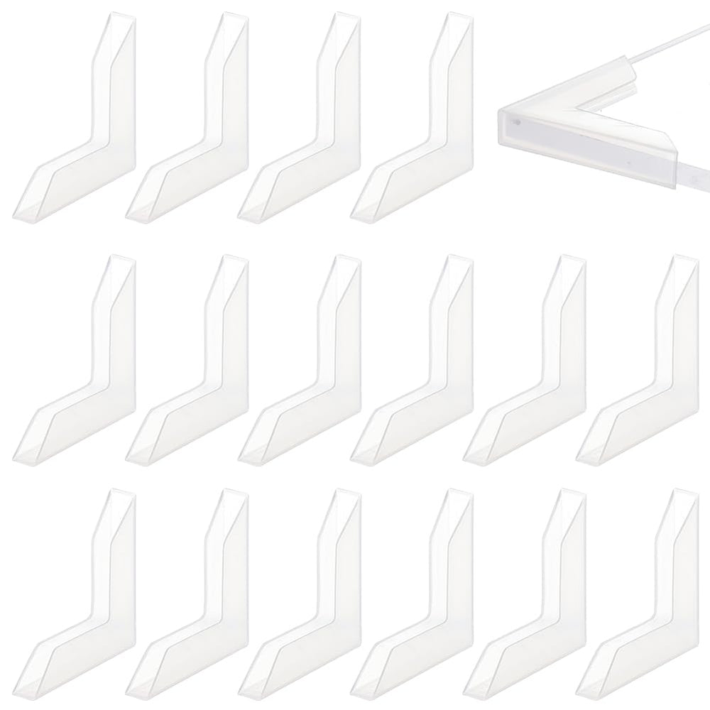 BENECREAT L-shaped corner protector on a glass edge showing edge protection