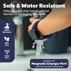 Benny Bradley's water-resistant watch lets kids wash hands without removal.