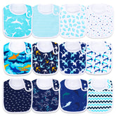 Benoxine baby bibs set packshot with neutral prints for everyday use