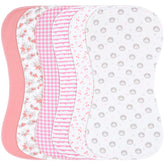 Benoxine burp cloth on the shoulder provides reliable mess protection.