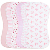 Benoxine burp cloth demonstrates shoulder coverage during feeds.