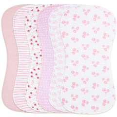 Benoxine burp cloth demonstrates shoulder coverage during feeds.