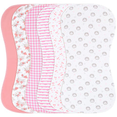 Benoxine burp cloth on the shoulder provides reliable mess protection.