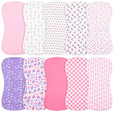 Benoxine burp cloth with soft microfiber front and absorbent back for gentle care