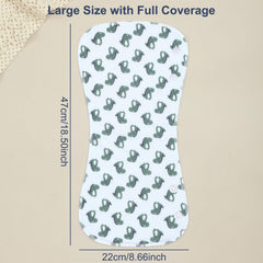 Benoxine 2-in-1 burp cloth converts into a washcloth for quick cleanup.