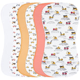 Benoxine burp cloths 6-pack front view, soft absorbent protection for messes.
