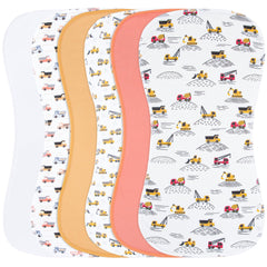 Benoxine burp cloths 6-pack front view, soft absorbent protection for messes.