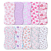 Benoxine burp cloths front view highlights soft microfiber for gentle baby skin.
