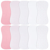 Benoxine burp cloths with soft microfiber front for gentle baby skin.