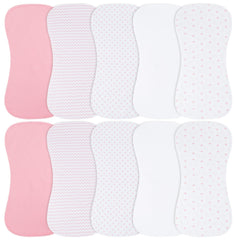 Benoxine burp cloths with soft microfiber front for gentle baby skin.