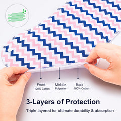 Benoxine large burp cloth offers full shoulder coverage
