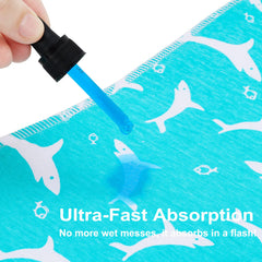 Benoxine large curved burp cloth covers shoulder during feeds.