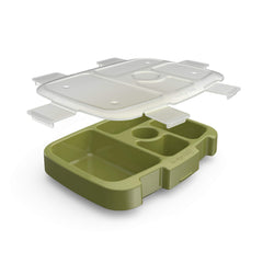 Bentgo Kids Prints Tray in the fridge ready for prepped meals to snap into the lunch box