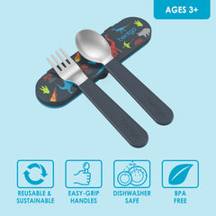 Bentgo Kids fork-case demonstrates portable, compact utensils for travel or school.