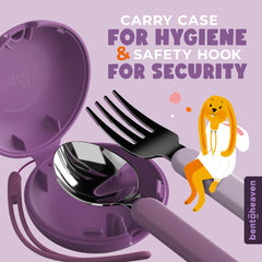 Bentoheaven stainless steel fork for safe, easy meals