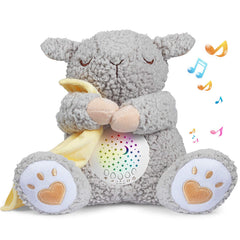 BEREST baby sheep sleep soother with cuddly plush and soothing sounds for bedtime