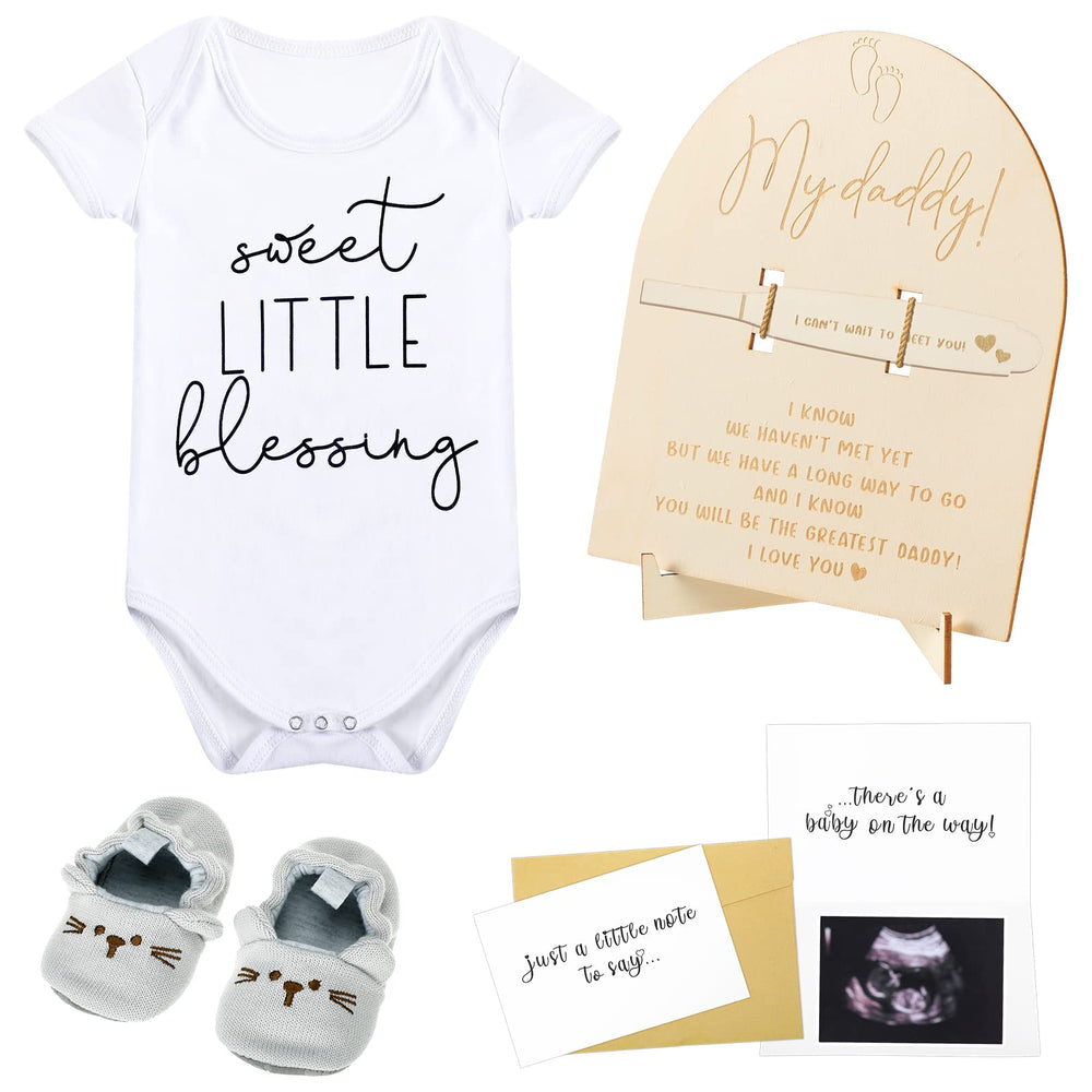 Berlune pregnancy sign keepsake wood serves as a durable dad reveal prop for keepsake photos
