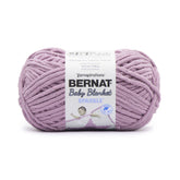 Bernat Baby Blanket Sparkle Planetary Purple Sparkle yarn ball shows shimmering texture for cozy blankets and accents
