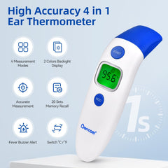 Berrcom non-contact forehead scan for hygienic, distance temperature checks.