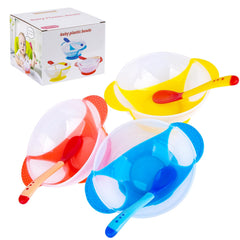Berry President temperature-sensing-spoon indicates warmth for safe feeding.