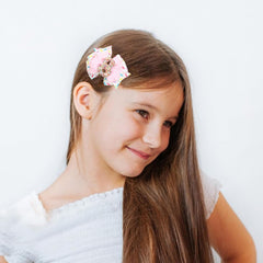 BESALECK pink sprinkle hair bow 8th birthday clip enhances everyday outfits