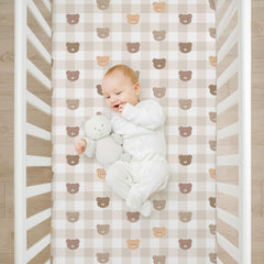 Besaomeom bears clouds crib sheet with soft textures for restful nights