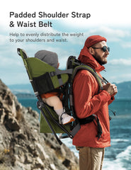 Besrey carrier in army green, side view highlights adjustable straps for a comfortable fit.