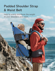 Besrey baby backpack carrier side view showing adjustable straps for a comfortable fit.