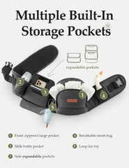 Besrey Baby Hip Carrier feeding-friendly seat supports nursing or bottle feeding.