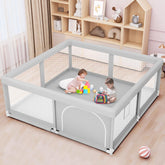 Besuhot baby playpen assembled setup provides a ready, safe play space for little ones.