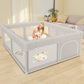Besuhot baby playpen gate enables easy access while keeping baby secure.
