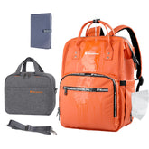 BesyPro diaper bag backpack front view showing roomy compartments for quick access