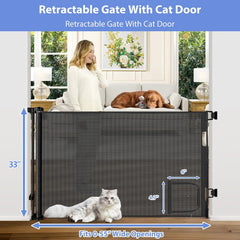 BETERTEK 33-inch tall gate fits wide openings for kids and pets.