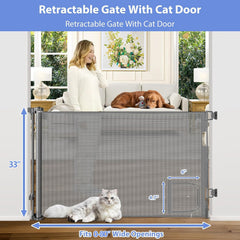 BETERTEK gate with cat door access in use for pets without unlocking the whole gate