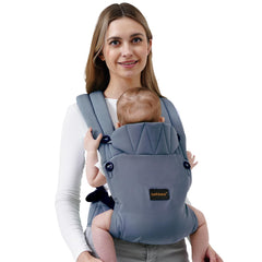 BethBear baby carrier with linen material for breathable, comfortable wear.
