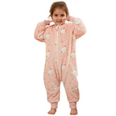 BETTERFUN baby sleeping bag with feet in pink cat keeps baby cozy indoors