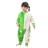 BETTERFUN baby sleeping bag green dinosaur, front view, cozy indoor warmth for naps
