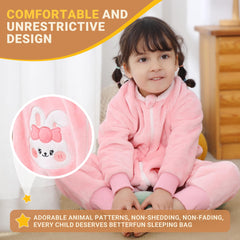 BETTERFUN sleeping bag features a two-way zipper for easy diaper changes.