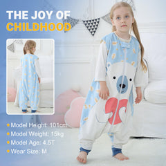 Betterfun sack with feet roomy crotch area supports crawling and movement.