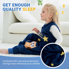 BETTERFUN Sleeping Sack with Feet features a two-way zipper for easy diaper changes