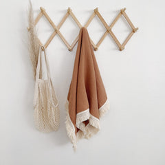 bettrkind muslin cotton baby receiving blanket with fringe for cozy swaddling