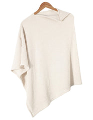 BEWDIO Beige Nursing Cover fabric closeup highlights breathable knit for comfort.