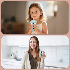 Beyoung detachable lid and straw for easy cleaning and on-the-go hygiene.